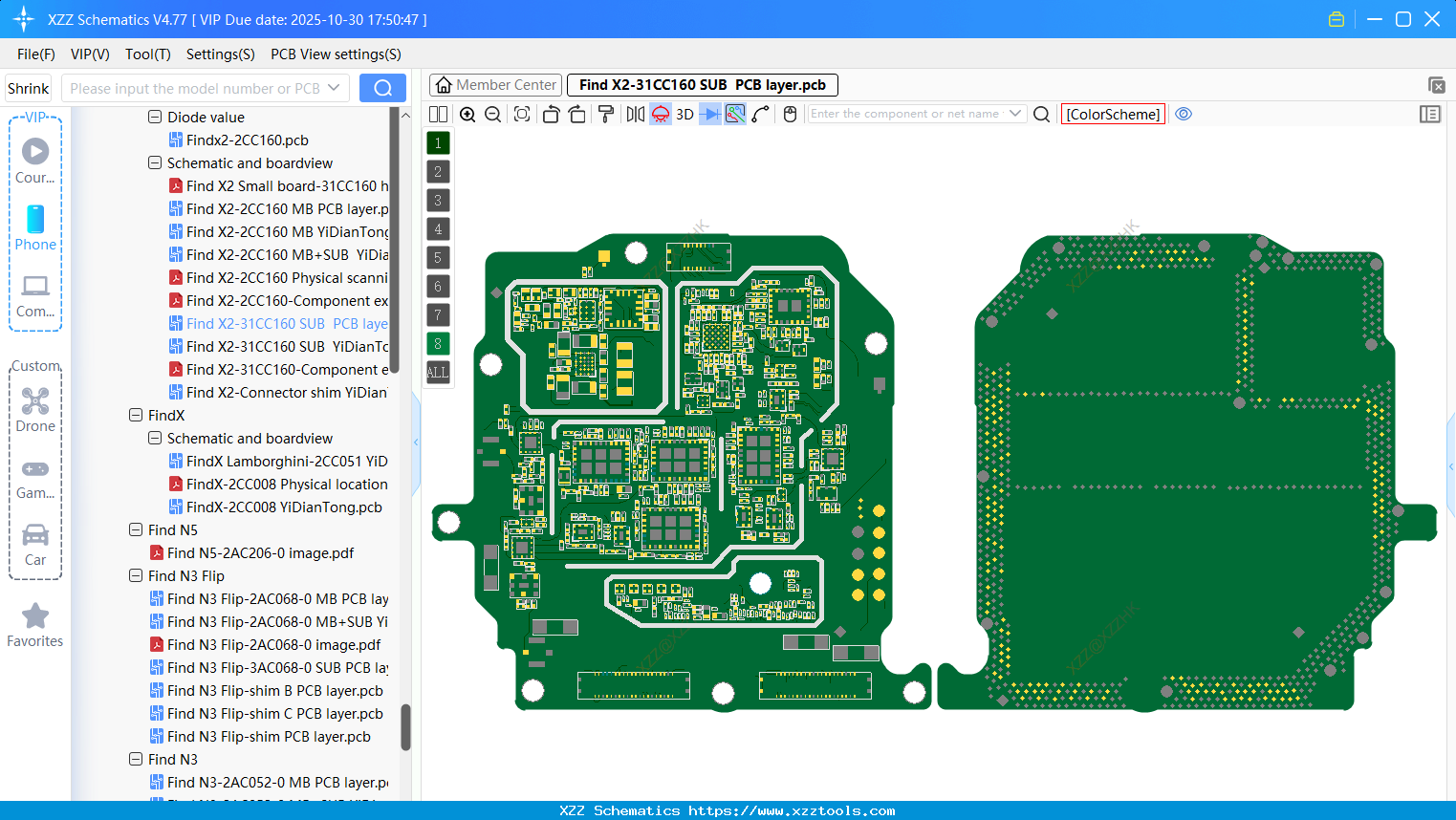 OPPO Find X2-31CC160 SUB PCB Layer